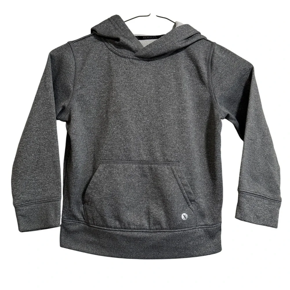 Xersion Kids‎ Gray Heather Fleece Pullover Hoodie Sweatshirt Size 5
